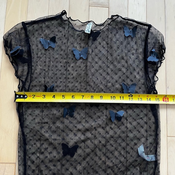 Free People Black Lace Flutter By Tee - Picture 6 of 10